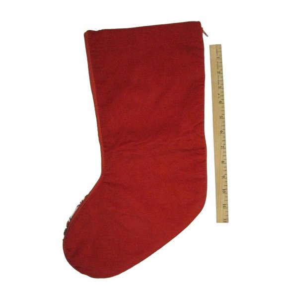 Cross Stitching Christmas Stocking 16.75 In Unfinished Lined Zipper Snowmen - Picture 2 of 5